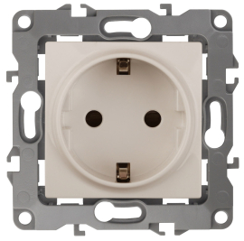 Розетка
Эра 12,  со шторками,  с заземлением,  одинарная,   цвет - слоновая кость,  пластмасса,  Б0014688,  12-2102-02,  ЭРА
 - PULSAL.RU