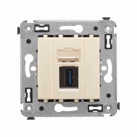 Разъем для передачи данных USB 3.0
Avanti,  USB данные,  одинарная,   цвет - ванильная дымка,  пластмасса,  4405303DKC,  DKC_4405303,  DKC
 - PULSAL.RU