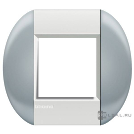 Рамка овальная
LivingLight,  1 пост,   цвет - небесный,  горизонтальная,  пластмасса,  LNB4802TS,  BTicino
 - PULSAL.RU