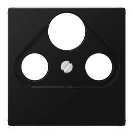 Накладка
R1,  R2,  R3,  телевизионная (TV),  спутниковая (SAT),  радио (R),  тройная,   цвет - черный матовый,  пластмасса,  86206PBE,  Wedder
 - PULSAL.RU