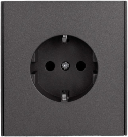 Розетка
Miele Strong,  со шторками,  с заземлением,  одинарная,  винтовые клеммы,   цвет - графит,  пластмасса,  KR-78-0701-6,  Kranz
 - PULSAL.RU
