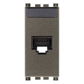 Розетка компьютерная RJ45 Cat.6 (UTP)
Arke,  одинарная,   цвет - металл,  пластмасса,  19339.13.M VIM,  19339.13.M,  Vimar
 - PULSAL.RU