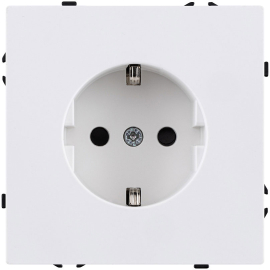 Розетка электрическая
Eclipse,  с заземлением,  одинарная,  винтовые клеммы,   цвет - белый матовый,  пластмасса,  EC-014WH,  Kollinger
 - PULSAL.RU