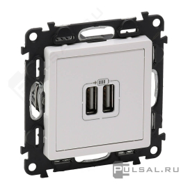 Розетка USB type-A, 1.5А
Valena Life,  USB type-A 5V,  двойная,   цвет - белый,  пластмасса,  753412,  7 534 12,  Legrand
 - PULSAL.RU
