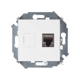 Розетка компьютерная RJ45 кат.6A (АМР, FTP)
Simon 15,  одинарная,   цвет - белый глянец,  пластмасса,  1591563-030,  Simon
 - PULSAL.RU