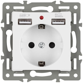 Зарядка USB 2,1А с электрической розеткой
PRESTO,  GLARE,  VERSA,  USB type-A 5V,  Электр. с USB,  двойная,   цвет - белый,  пластмасса,  043733 ARL,  043733,  Аrlight
 - PULSAL.RU