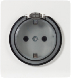 Розетка
Miele Round,  со шторками,  с крышкой,  с заземлением,  одинарная,  винтовые клеммы,   цвет - перламутр,  пластмасса,  KR-78-0702-1,  Kranz
 - PULSAL.RU