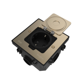 Лючок MultiDesk с розеткой и монтажной коробкой для бетонных полов
MultiDesk,  W45,  напольная,  1 пост,   цвет - никель,  металл,  IP 44,  MDK21202NC,  Systeme Electric
 - PULSAL.RU