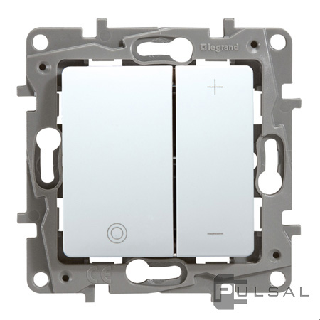 Механизм светорегулятора (диммера) 3-400 Вт/ВА, для LED 3-75 ВА
Etika,  клавишный,  с возможностью управления с 2-х мест,  лампы накаливания и галогенные 220В (R),  лампы с индукционным (обмоточным) трансформ.(L),  лампы с электронным (емкостным) трансформ.(C),  диммируемые лампы LED 220В (LEDi тип L),  диммируемые лампы LED 220В (LEDi тип C),   цвет - белый,  пластмасса,  672218,  6 722 18,  Legrand
 - PULSAL.RU Механизм светорегулятора (диммера) 3-400 Вт/ВА, для LED 3-75 ВА
Etika,  клавишный,  с возможностью управления с 2-х мест,  лампы накаливания и галогенные 220В (R),  лампы с индукционным (обмоточным) трансформ.(L),  лампы с электронным (емкостным) трансформ.(C),  диммируемые лампы LED 220В (LEDi тип L),  диммируемые лампы LED 220В (LEDi тип C),   цвет - белый,  пластмасса,  672218,  6 722 18,  Legrand
 - PULSAL.RU