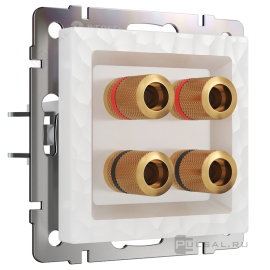 Розетка акустическая
Hammer,  2 пары,   цвет - белый,  пластмасса,  W1285001,  a052011,  Werkel
 - PULSAL.RU