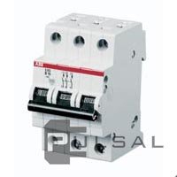 Автоматический выключатель S200, 3 полюса, 50А, C, 6 кА, S203 C50, ABB - PULSAL.RU