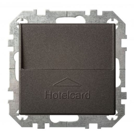 Выключатель карточный
Epsilon,  Retro Liregus,  с подсветкой,   цвет - антрацит,  пластмасса,  IVKJ2.10-204-01.E/J,  LIREGUS
 - PULSAL.RU