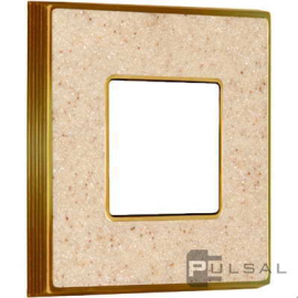 Рамка
Vintage Corinto,  1 пост,   цвет - золото блестящее (bright gold), мрамор светлый (auroramarble),  вертикальная,  горизонтальная,  камень,  металл,  FD01331AMOB,  FEDE
 - PULSAL.RU