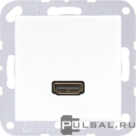 Розетка HDMI
A VIVA,  A 500,  A creation,  A 550,  A flow,  AS 500,   цвет - белый,  пластмасса,  MAA1112WW,  MA A 1112 WW,  JUNG
 - PULSAL.RU