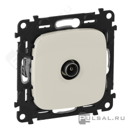 Розетка проходная
Valena Allure,  телевизионная (TV),  одинарная,   цвет - слоновая кость,  пластмасса,  753861,  7 538 61,  Legrand
 - PULSAL.RU
