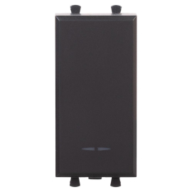 Выключатель
Avanti,  одноклавишный,   цвет - черный матовый,  пластмасса,  4412101DKC,  DKC_4412101,  DKC
 - PULSAL.RU