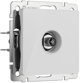 Розетка оконечная
Alumax,  Split,  Slab,  Senso,  Baguette,  Acrylic,  Platinum,  Elite,  Snabb,  Stream,  Flock,  Stark,  Fiore,  Favorit,  Diamant,  Aluminium,  Antik,  Metallic,  телевизионная (TV),  одинарная,   цвет - белый акрил,  пластмасса,  W1183041,  a064018,  Werkel
 - PULSAL.RU