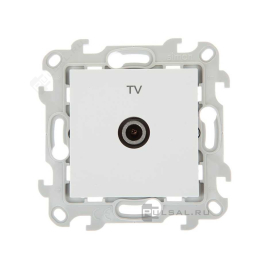 Розетка одиночная
Simon 24 Harmonie,  телевизионная (TV),  одинарная,   цвет - белый глянец,  пластмасса,  2450477-030,  Simon
 - PULSAL.RU