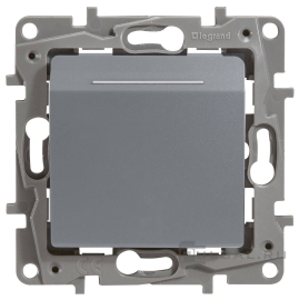 Выключатель карточный
Etika,  с подсветкой,   цвет - алюминий,  пластмасса,  672493,  6 724 93,  Legrand
 - PULSAL.RU
