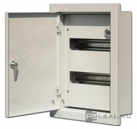 Щит 430х330х120, ЩРВ-24 с замком, ЩРВ, встраиваемый, IP 31,  модулей - 24, металл,  цвет - серый, 30102DEK, Dekraft - PULSAL.RU