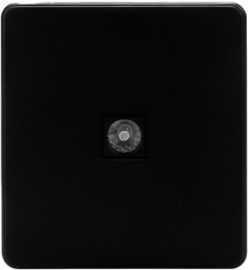 Розетка оконечная
Miele Round,  телевизионная (TV),  одинарная,   цвет - оникс,  пластмасса,  KR-78-0723-3,  Kranz
 - PULSAL.RU