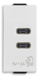 Зарядка USB type-C+C, 3А
Neve Up,  USB type-C 5V,  двойная,   цвет - белый,  пластмасса,  09292.CC VIM,  09292.CC,  Vimar
 - PULSAL.RU