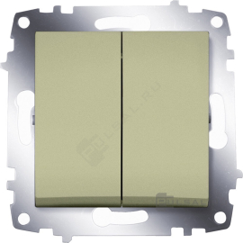 Выключатель
Cosmo,  двухклавишный,  без подсветки,   цвет - титан,  пластмасса,  619-011400-202,  619-011400-202,  ABB
 - PULSAL.RU