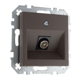 Розетка оконечная (F-разъем)
Epsilon,  Retro Liregus,  телевизионная (TV),  одинарная,   цвет - коричневый матовый,  пластмасса,  ITVL-1-01.R/ON31,  29-032,  LIREGUS
 - PULSAL.RU