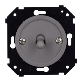 Кнопка Н.О тумблерная
Шедель Бриз,  одноклавишный,   цвет - титан матовый,  пластмасса,  B3-230-26M-PB,  Bironi
 - PULSAL.RU