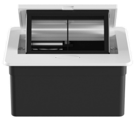 Выдвижной розеточный блок
Лючки DDSB,  для столов и мебели,  4 модуля,   цвет - белый,  металл,  IP 40,  DDSB4RW,  Donel
 - PULSAL.RU