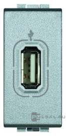 Розетка USB
LivingLight,  LivingLight AIR,  USB данные,  одинарная,   цвет - алюминий,  пластмасса,  NT4285,  BTicino
 - PULSAL.RU