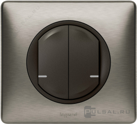 Умный беспроводной выключатель двухклавишный
Netatmo,  Celiane,   цвет - графит, вольфрам,  металл,  пластмасса,  064894,  0 648 94,  Legrand
 - PULSAL.RU