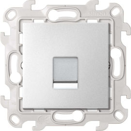 Розетка компьютерная RJ45 Cat.6 (UTP)
Simon 24 Harmonie,  одинарная,   цвет - алюминий,  пластмасса,  2410599-033,  Simon
 - PULSAL.RU