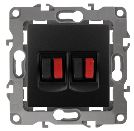 Розетка акустическая
Эра 12,  2 пары,   цвет - антрацит,  пластмасса,  Б0027465,  12-3112-05,  ЭРА
 - PULSAL.RU