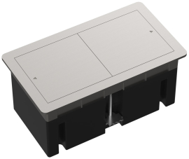 Встраиваемый розеточный блок со сдвижными крышками
Лючки DDSB,  для столов и мебели,  2 поста,  4 модуля,   цвет - никель,  металл,  DDSB4ZN,  Donel
 - PULSAL.RU