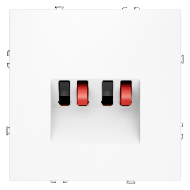 Розетка акустическая
S70,  2 пары,   цвет - белый матовый,  пластмасса,  VLS060302,  Voltum
 - PULSAL.RU