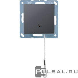 Выключатель со шнурком
A VIVA,  A creation,  A 550,  A flow,  ECO profi и ECO profi Standart,  ECO profi design (ECO Profi Deco),  без подсветки,   цвет - антрацит матовый,  пластмасса,  A506BFNUZANM,  A 506 BF NUZ ANM,  JUNG
 - PULSAL.RU