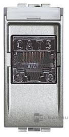 Розетка компьютерная RJ45 Cat.6 (UTP)
LivingLight,  LivingLight AIR,  одинарная,   цвет - алюминий,  пластмасса,  NT4261AT5,  BTicino
 - PULSAL.RU