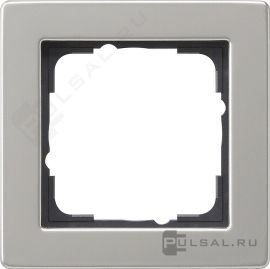 Рамка
E2,  1 пост,   цвет - нержавеющая сталь,  вертикальная,  горизонтальная,  металл,  021133,  0211 33,  Gira
 - PULSAL.RU