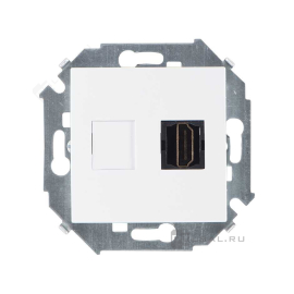 Розетка HDMI типа A
Simon 15,   цвет - белый глянец,  пластмасса,  1591407-030,  Simon
 - PULSAL.RU