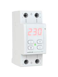 Реле напряжения с транзитом нуля 1P+N Relay welrok, 1НО, 63А, 220В AC, D6-63 TN red, Welrok - PULSAL.RU