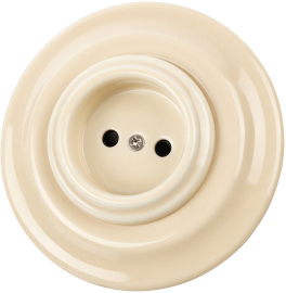 Розетка
Болонь,  без шторок,  с заземлением,  одинарная,  винтовые клеммы,   цвет - слоновая кость,  фарфор / керамика,  SQ1820-0322,  TDM
 - PULSAL.RU