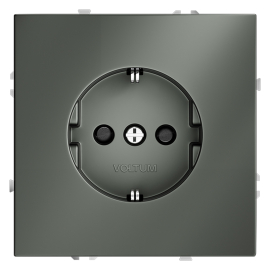 Розетка
S70,  со шторками,  с заземлением,  одинарная,  безвинтовые клеммы,   цвет - титан,  пластмасса,  VLS040206,  Voltum
 - PULSAL.RU