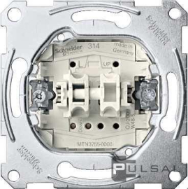 Механизм выключателя жалюзи
M-Smart,  M-Plan,  M-Elegance,  M-Pure,  M-Pure Decor,  Antique,  D-Life,  с фиксацией,  без подсветки,  MTN3715-0000,  MEG3715-0000,  Merten
 - PULSAL.RU