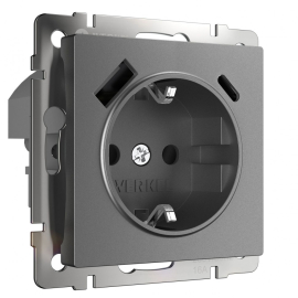 Розетка USB A+C, 3.0А с электрической розеткой
Alumax,  Split,  Slab,  Senso,  Baguette,  Acrylic,  Platinum,  Elite,  Snabb,  Stream,  Flock,  Stark,  Fiore,  Favorit,  Diamant,  Aluminium,  Antik,  Metallic,  USB type-C 5V,  USB type-A 5V,  двойная,   цвет - графит матовый,  пластмасса,  W1171764,  a063106    ,  Werkel
 - PULSAL.RU