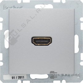 Розетка HDMI с прямым гнездом
B.7,   цвет - алюминий матовый,  пластмасса,  3315421404,  33 1542 14 04,  Berker
 - PULSAL.RU