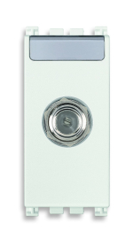 Розетка одиночная (F-разъем)
Arke,  телевизионная (TV),  одинарная,   цвет - белый,  пластмасса,  19318.B VIM,  19318.B,  Vimar
 - PULSAL.RU