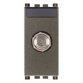 Розетка одиночная (F-разъем)
Arke,  телевизионная (TV),  одинарная,   цвет - металл,  пластмасса,  19318.M VIM,  19318.M,  Vimar
 - PULSAL.RU